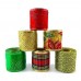 Christmas Ribbon Gift Wrapping Ribbon, 6 Rolls 36 Yards Christmas Wired Ribbon Red Green Glitter Christmas Decorating Ribbon for Gift Wrapping Christmas Tree Wreaths Garland Bow Decorations.