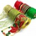 Christmas Ribbon Gift Wrapping Ribbon, 6 Rolls 36 Yards Christmas Wired Ribbon Red Green Glitter Christmas Decorating Ribbon for Gift Wrapping Christmas Tree Wreaths Garland Bow Decorations.