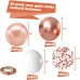 Zesliwy Rose Gold Confetti Balloons, 50 Pack 12 inch White and Rose Gold Latex Balloons with 33 Feet Rose Gold Ribbon for Birthday Party Wedding Graduation Bridal Shower