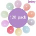 Zesliwy Pastel Colorful Latex Party Balloons，120 Pack 12 Inches Macaron Assorted Rainbow Balloons for Birthday Baby Shower Party Decoration